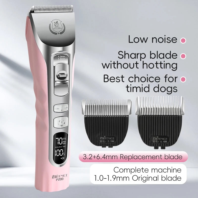 Dog Grooming Clippers Rechargeable Haircut Shaver for Trimming Salon