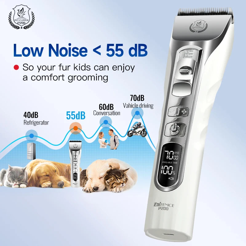 Dog Grooming Clippers Rechargeable Haircut Shaver for Trimming Salon
