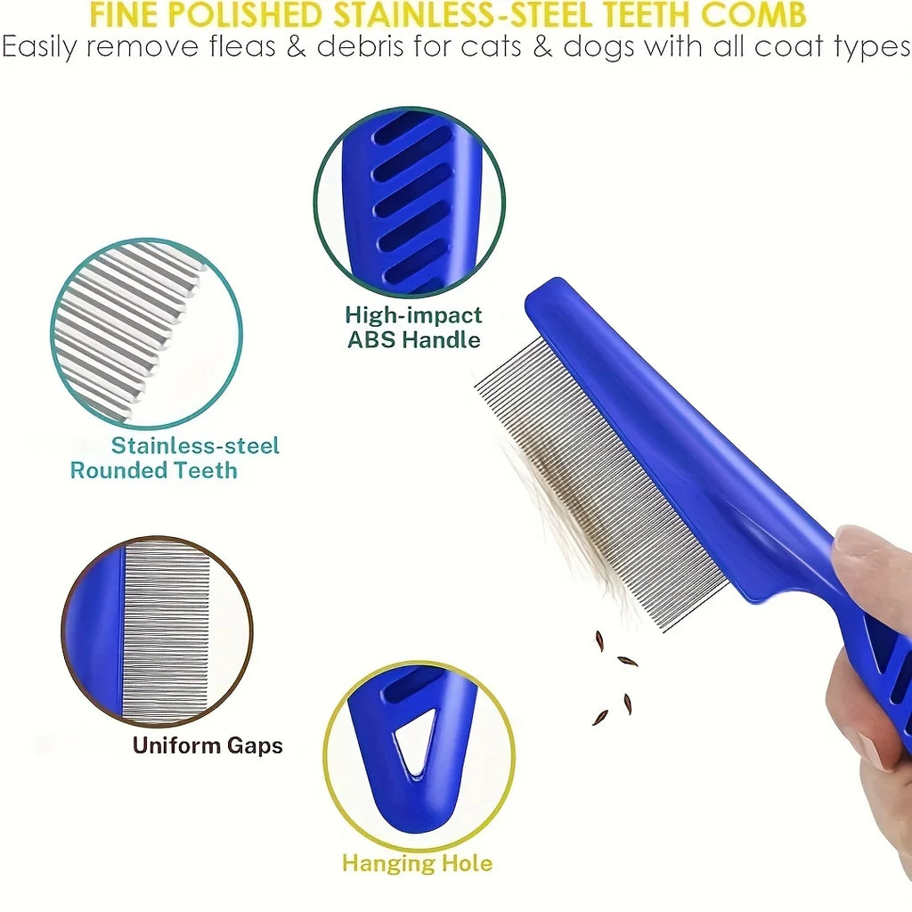 Pack of 4 Flea and Lice Combs for pets
