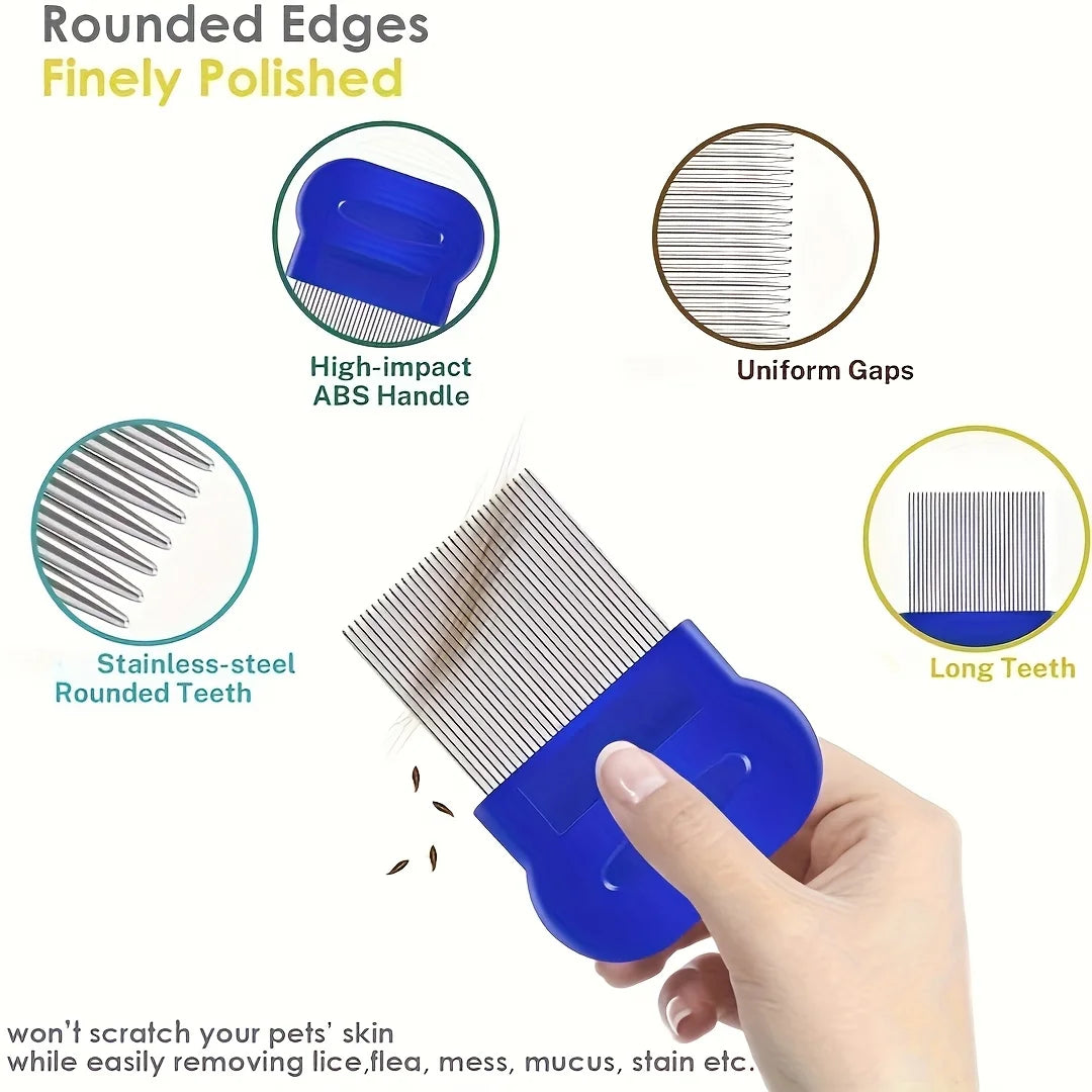 Pack of 4 Flea and Lice Combs for pets