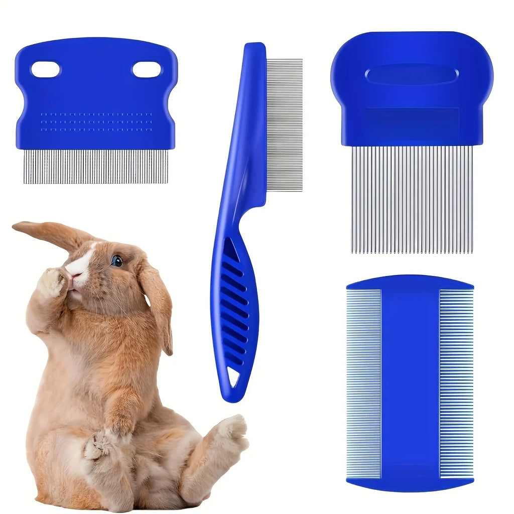 Pack of 4 Flea and Lice Combs for pets
