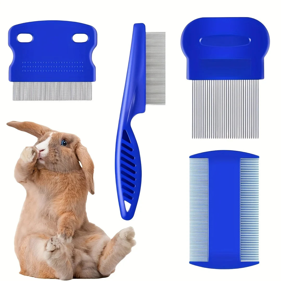 Pack of 4 Flea and Lice Combs for pets