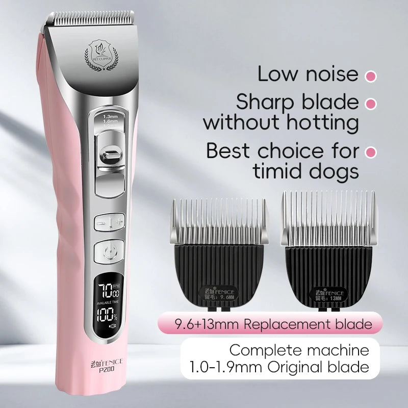 Dog Grooming Clippers Rechargeable Haircut Shaver for Trimming Salon